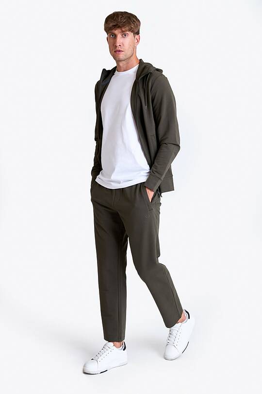 Straight cut cotton French terry sweatpant 1 | Audimas