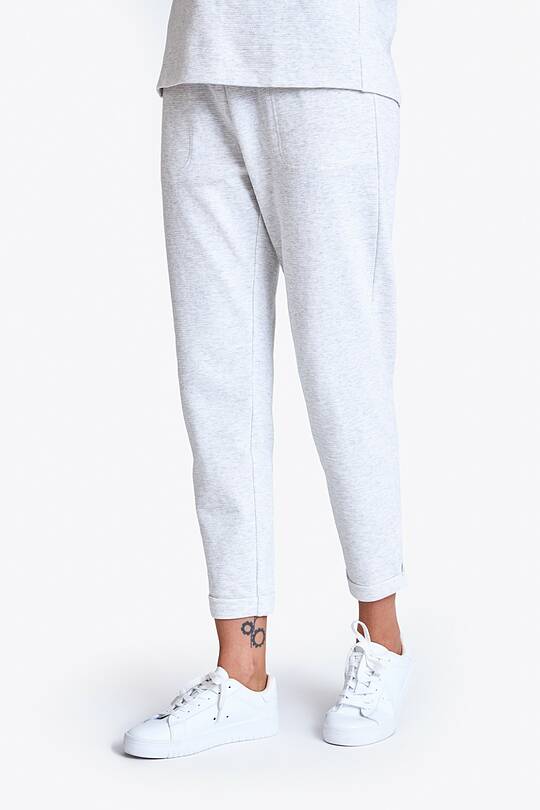 Textured cotton fabric tapered fit sweatpants 2 | Audimas