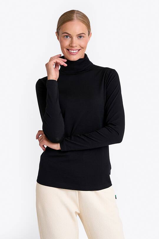 Light merino wool roll neck top 1 | Audimas