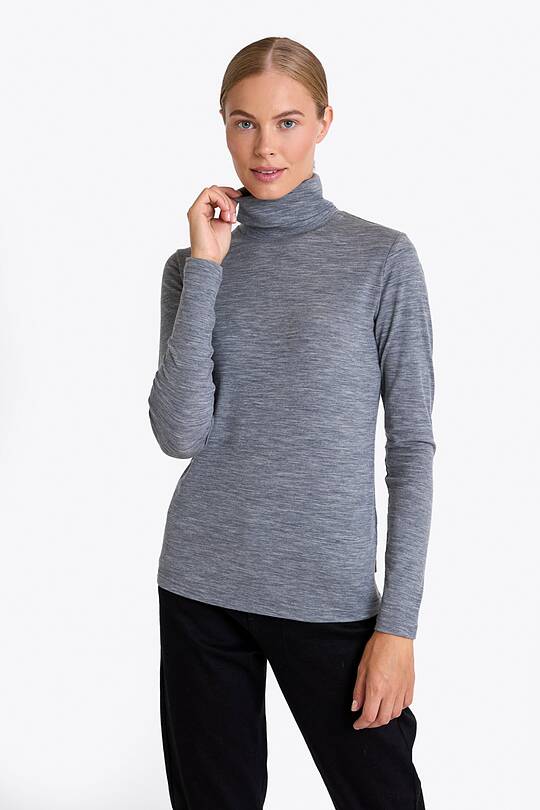 Light merino wool roll neck top 1 | Audimas