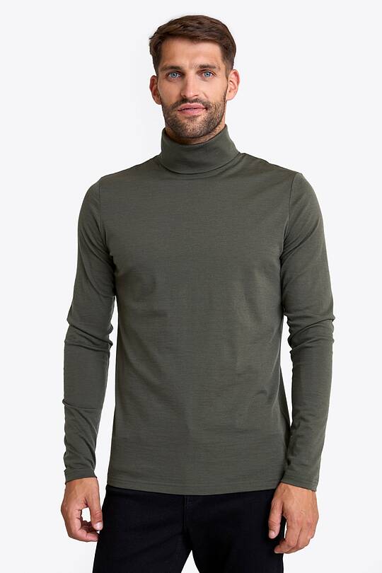 Light merino wool roll neck top 1 | Audimas