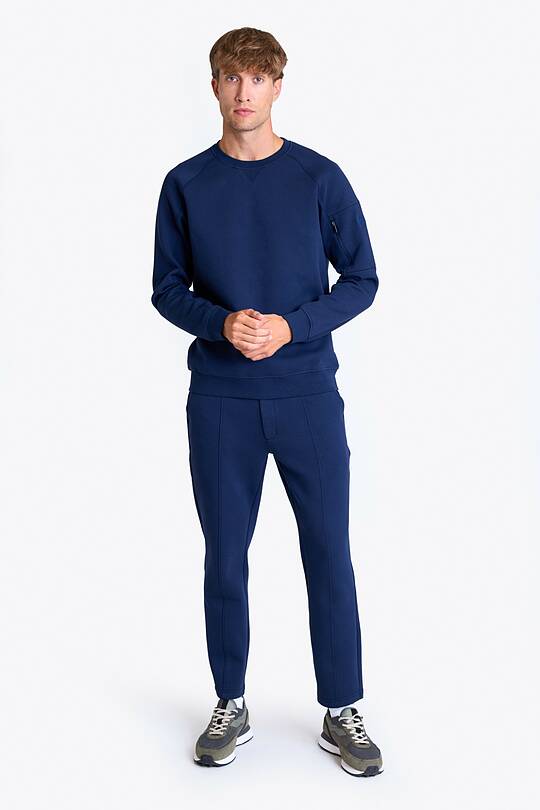 Cotton pique straight fit sweatpants 1 | Audimas