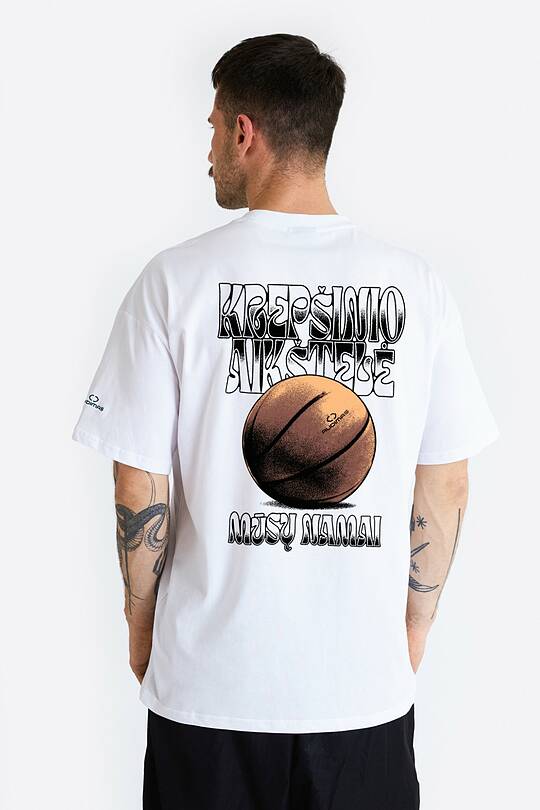 Short sleeves cotton T-shirt Basketball court 1 | Audimas