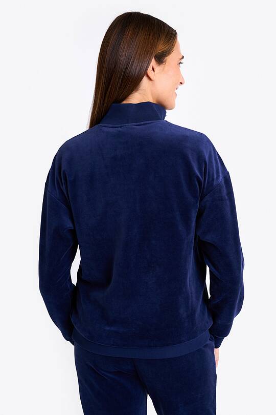 Cotton velour half-zip sweatshirt 2 | Audimas