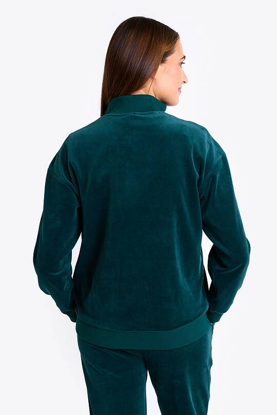 Cotton velour half-zip sweatshirt 2 | Audimas