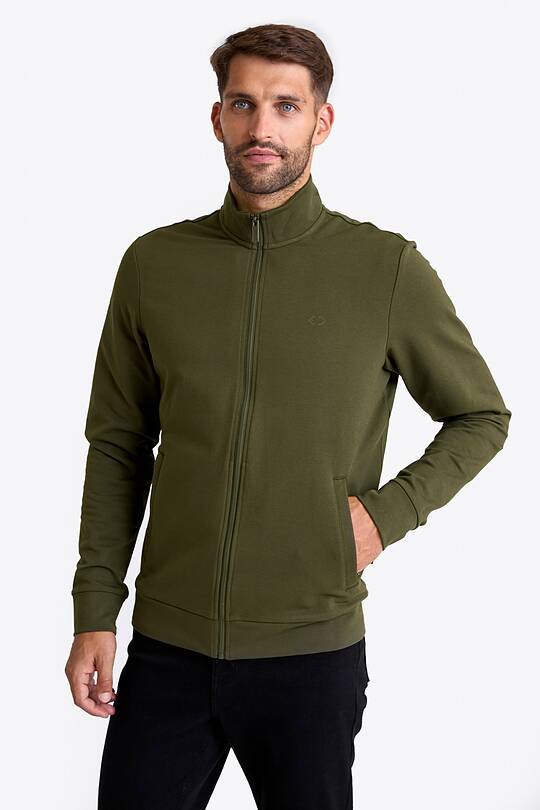 Cotton French terry full-zip sweatshirt 1 | Audimas