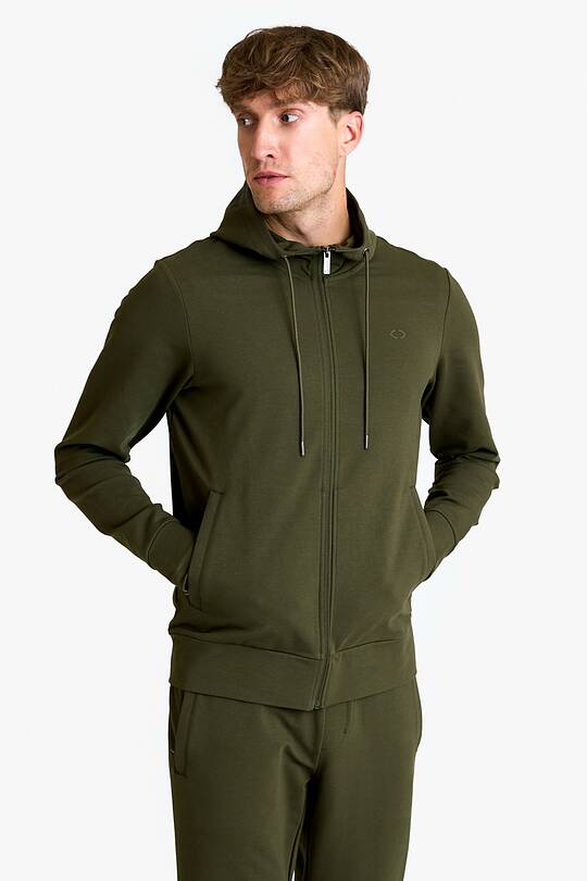 Cotton French terry full-zip hoodie 1 | Audimas