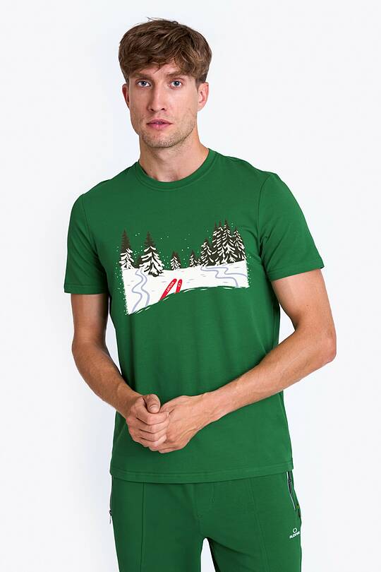 Short sleeves cotton T-shirt Snowy horizons 1 | Audimas