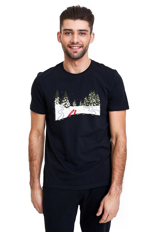 Short sleeves cotton T-shirt Snowy horizons 1 | Audimas