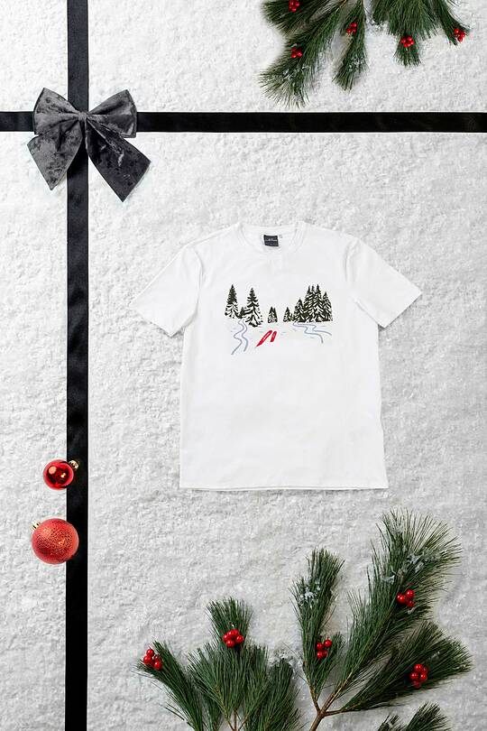 Short sleeves cotton T-shirt Snowy horizons 1 | Audimas