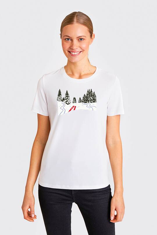 Short sleeves cotton T-shirt  Snowy horizons 2 | Audimas