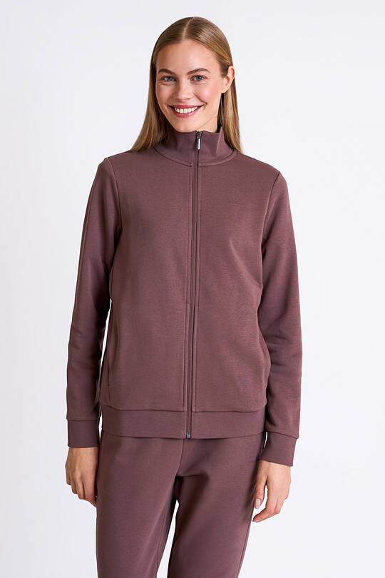 Cotton French terry full-zip sweatshirt 1 | Audimas