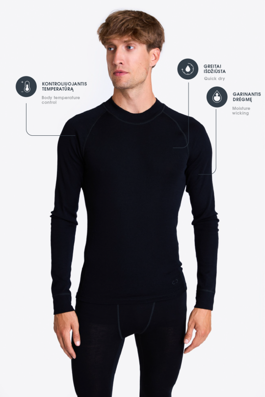 Merino baselayer long sleeve top 1 | Audimas