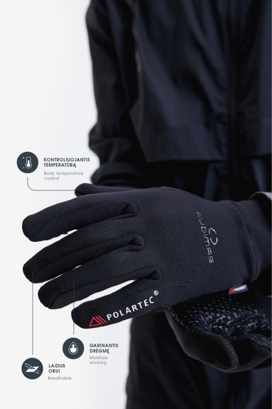 Multipurpose Polartec Power Stretch gloves 1 | Audimas