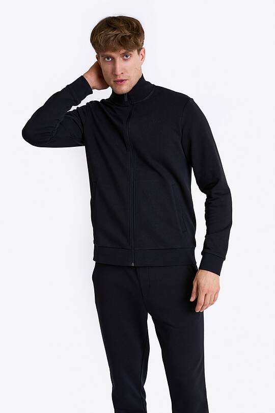 Cotton French terry full-zip sweatshirt 2 | Audimas