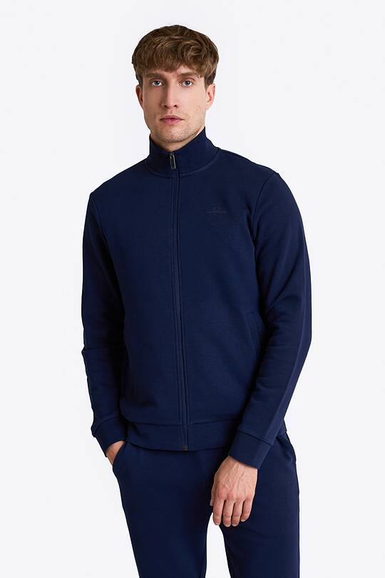 Cotton French terry full-zip sweatshirt 1 | Audimas