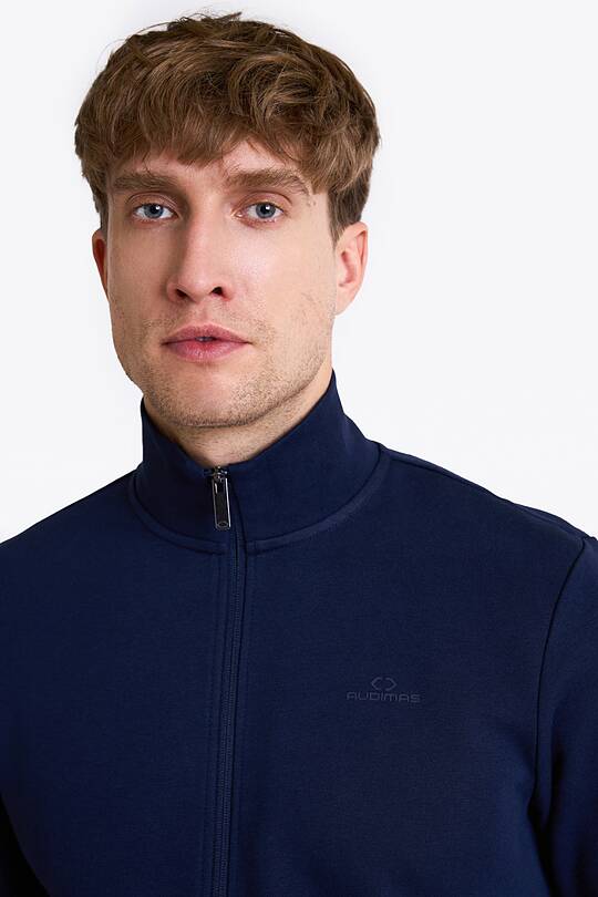 Cotton French terry full-zip sweatshirt 2 | Audimas