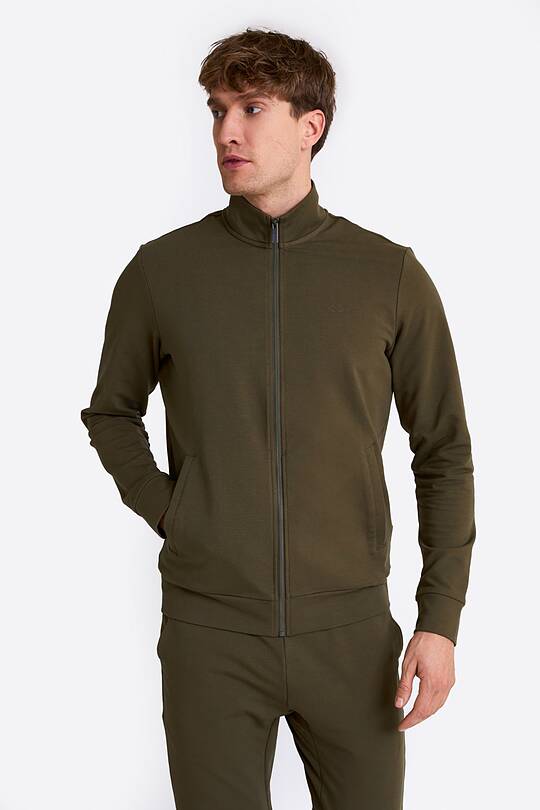 Cotton French terry full-zip sweatshirt 1 | Audimas