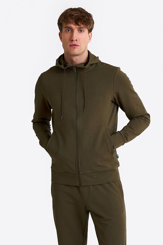 Cotton French terry full-zip hoodie 1 | Audimas