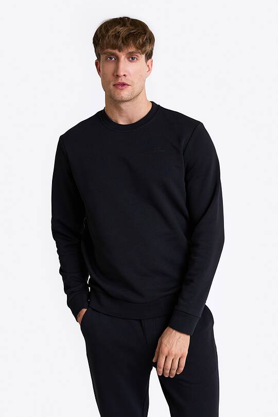 Cotton French terry crewneck sweatshirt 1 | Audimas