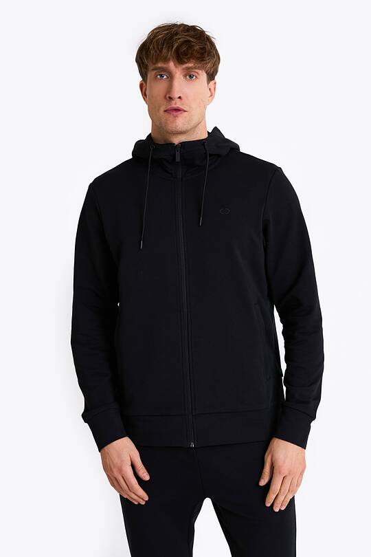 Cotton French terry full-zip hoodie 1 | Audimas