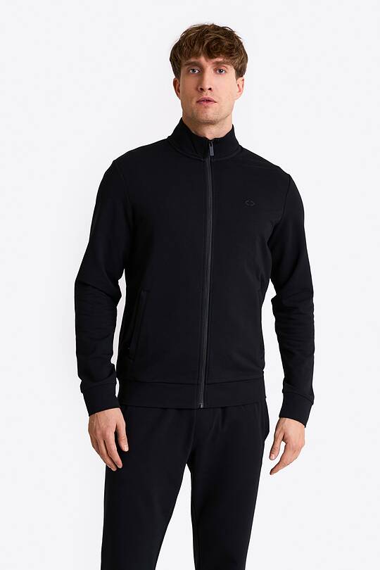 Organic cotton French terry full-zip sweatshirt 1 | Audimas