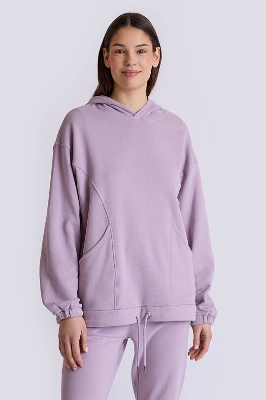 Oversized cotton fleece hoodie 1 | Audimas