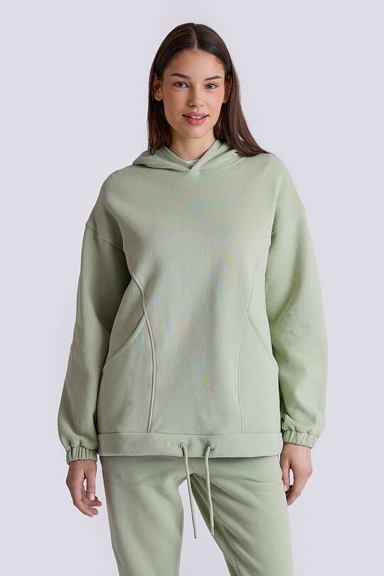 Oversized cotton fleece hoodie 1 | Audimas