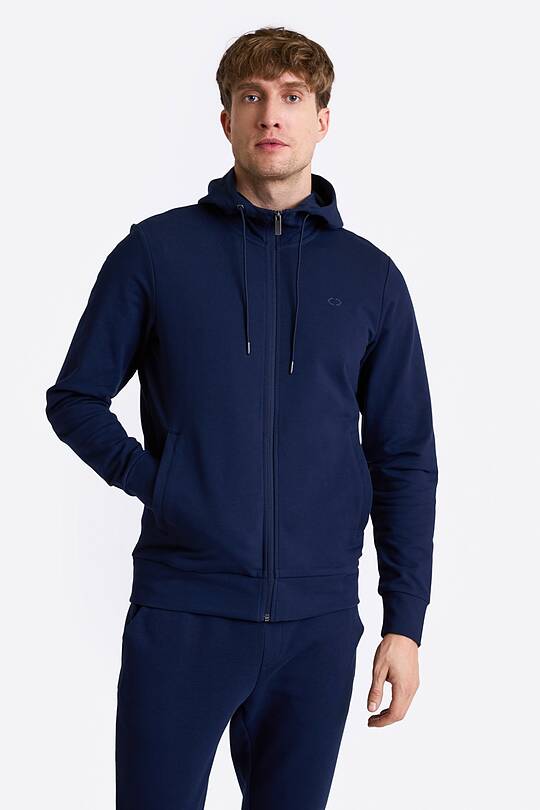 Cotton French terry full-zip hoodie 1 | Audimas