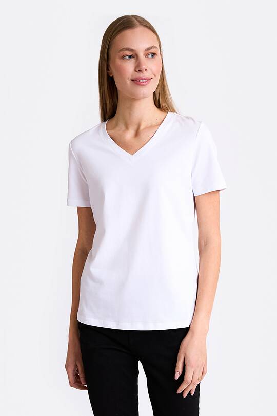 V-neck cotton T-shirt 1 | Audimas