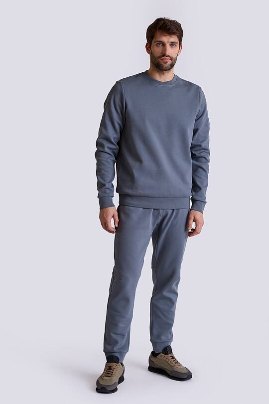 Cotton pique straight fit sweatpants 1 | Audimas