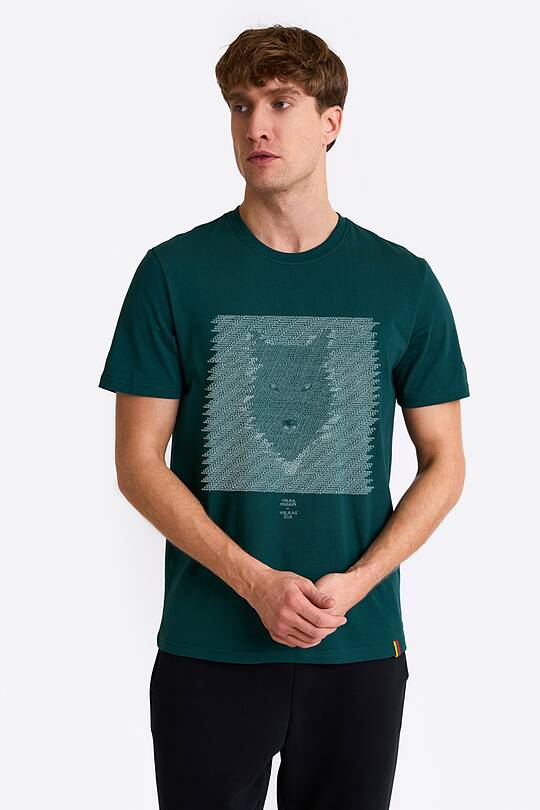 Short sleeves cotton T-shirt the eyes of the forest 1 | Audimas