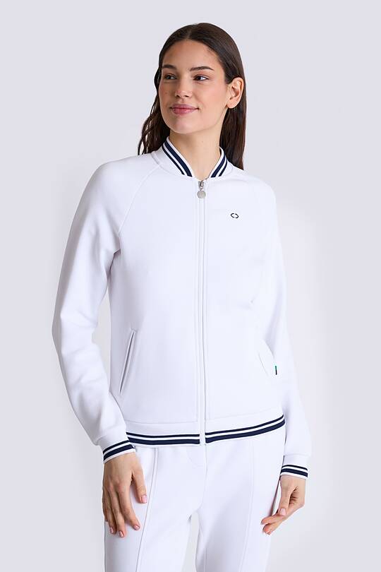 Cotton pique bomber zip-through jacket 2 | Audimas