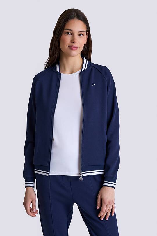 Cotton pique bomber zip-through jacket 1 | Audimas