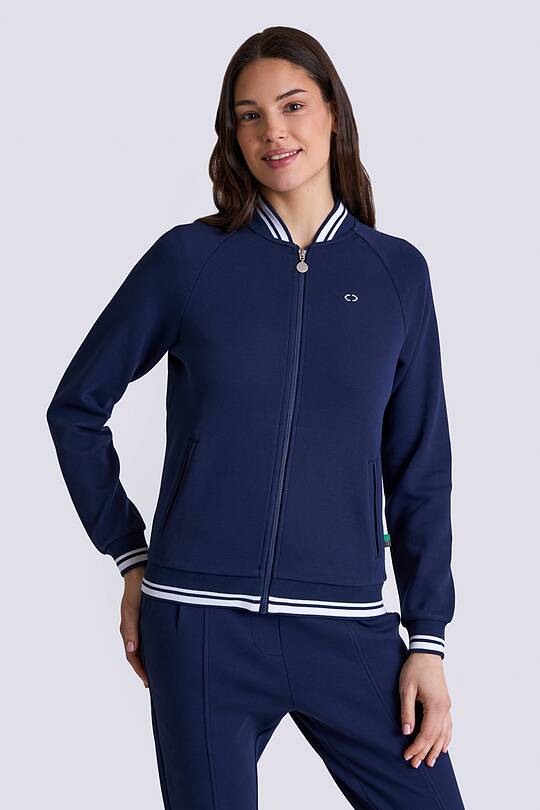 Cotton pique bomber zip-through jacket 2 | Audimas