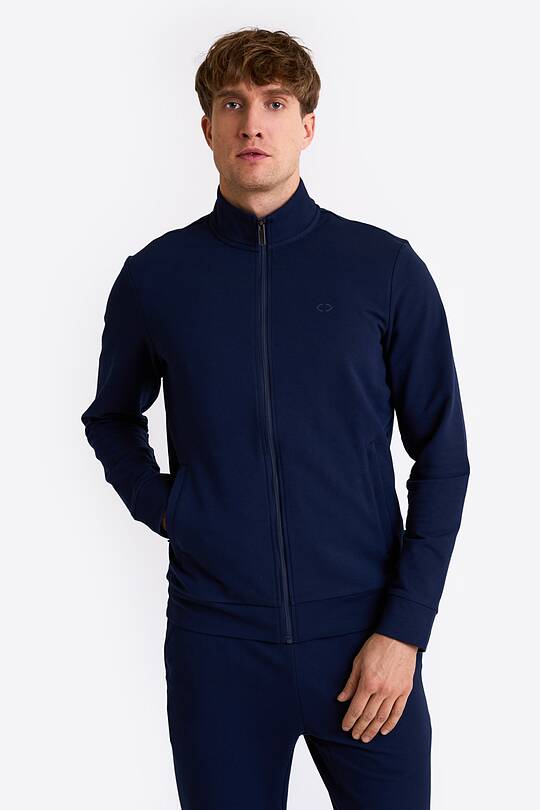 Organic cotton French terry full-zip sweatshirt 1 | Audimas