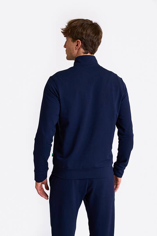 Organic cotton French terry full-zip sweatshirt 2 | Audimas