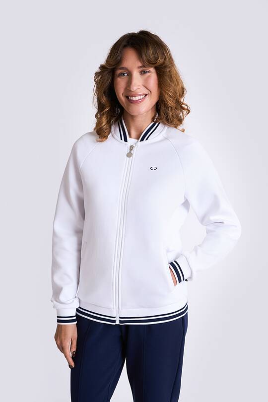 Cotton pique bomber zip-through jacket 2 | Audimas