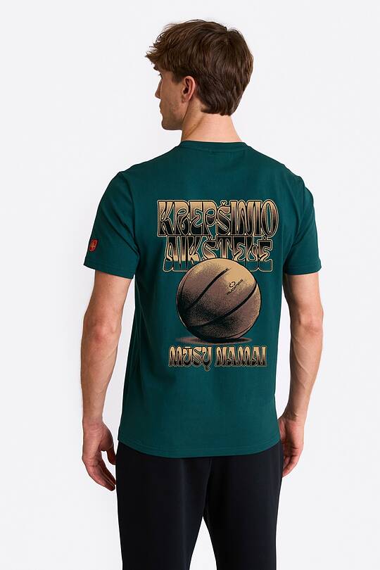 Short sleeves cotton T-shirt Basketball court 1 | Audimas