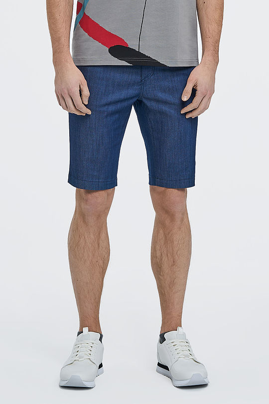 straight fit denim shorts