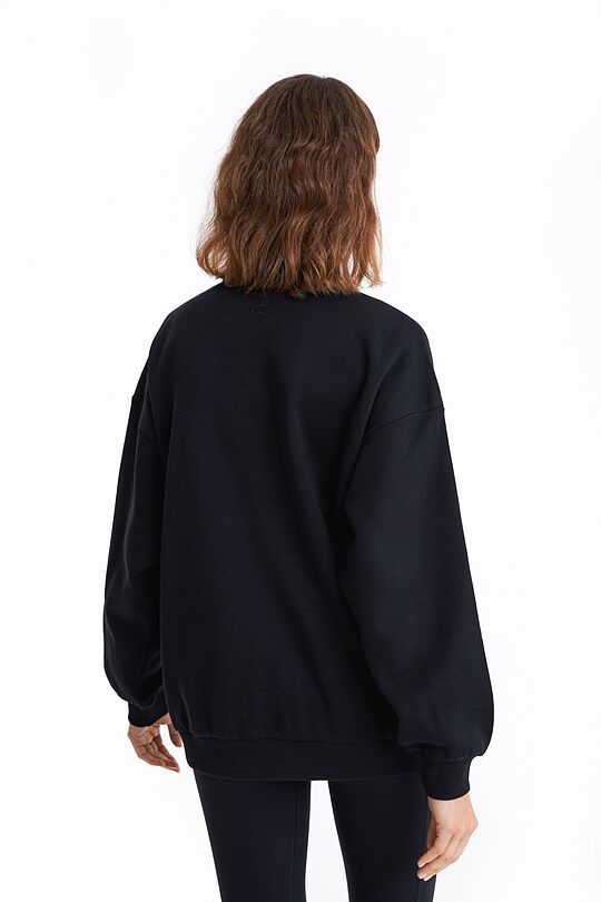Organic cotton fleece sweatshirt 2 | BLACK | Audimas
