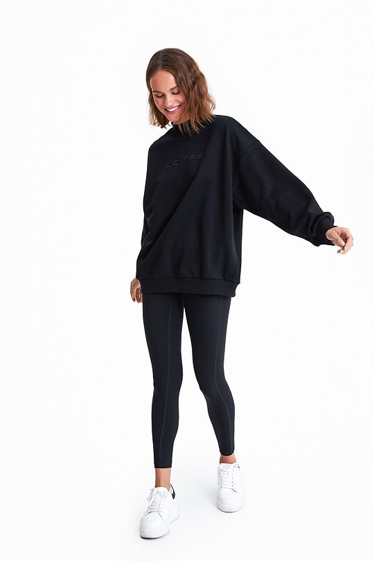 Organic cotton fleece sweatshirt 5 | BLACK | Audimas