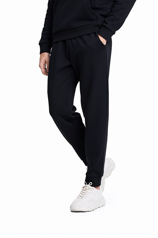 Organic cotton fleece sweatpants 2 | BLACK | Audimas