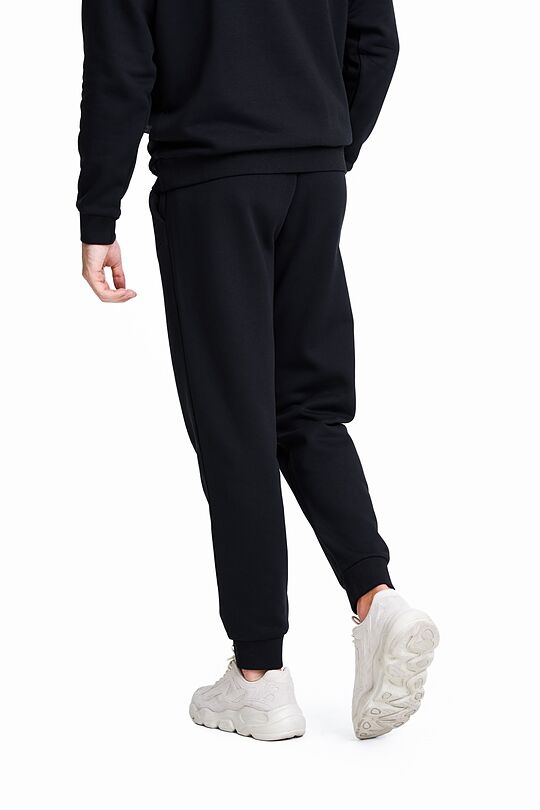 Organic cotton fleece sweatpants 3 | BLACK | Audimas