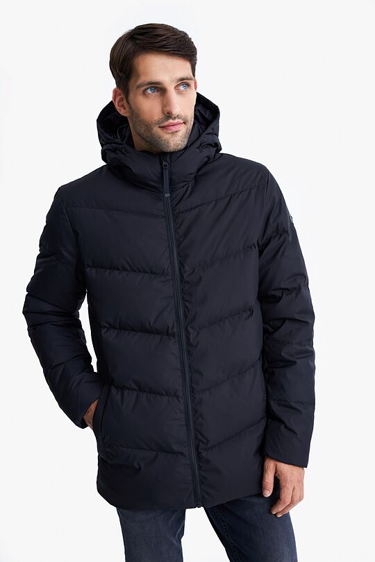 Down jacket with hood 1 | BLACK | Audimas