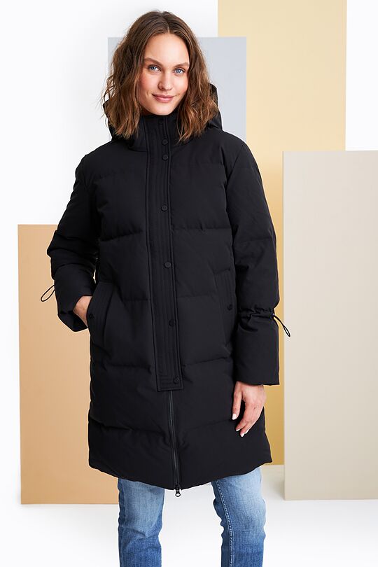 Long down jacket with 5000 membrane 1 | BLACK | Audimas