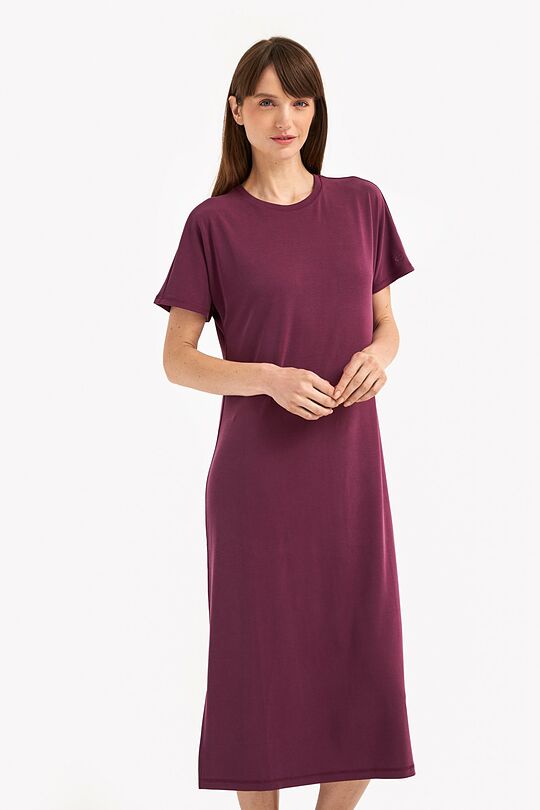 Long jersey dress 1 | BURGUND | Audimas