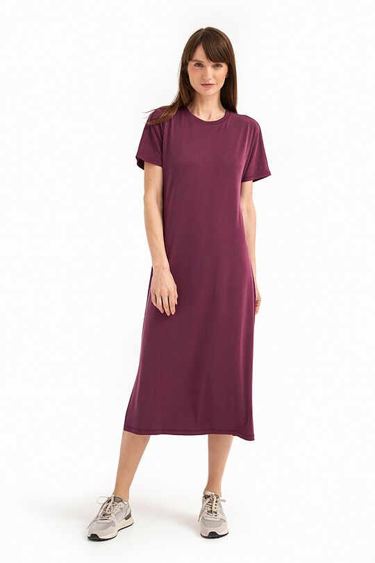 Long jersey dress 4 | BURGUND | Audimas