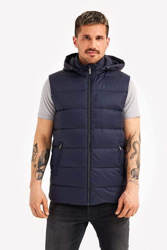 Down vest with detachable hood 1 | BLUE | Audimas