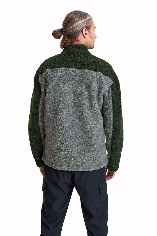 Oversized full-zip sherpa fleece jacket 2 | GREEN | Audimas